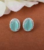 Firozi Monalisa Studs Earrings