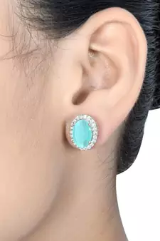 Firozi Monalisa Studs Earrings