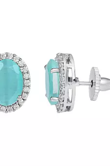 Firozi Monalisa Studs Earrings