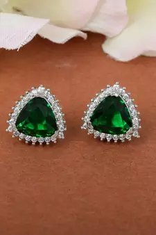 Green Stone studs Earrings
