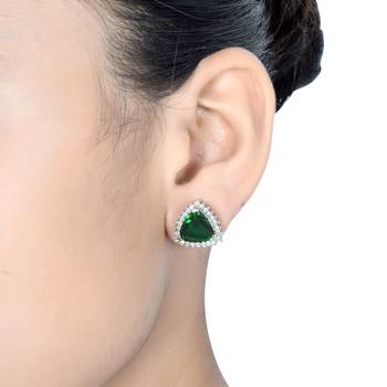 Green Stone studs Earrings 2