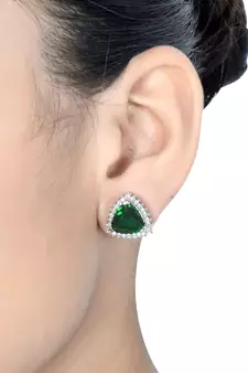 Green Stone studs Earrings