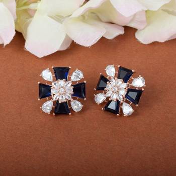 Blue Stone Earrings 1