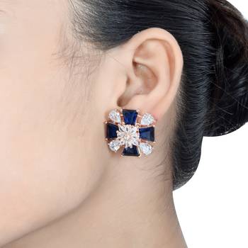 Blue Stone Earrings 2