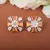 Peach Colored Monalisa Stone Studs Earrings