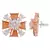 Peach Colored Monalisa Stone Studs Earrings