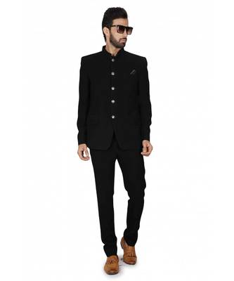 Imported Terry Cort Traditional Sleeveless Chinese Collar Solid Stitched Jodhpuri Pant For Mens 2