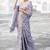 Light Grey Satin Georgette Digital Printed Saree