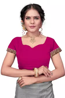 Women's Embroidered Fashion Net Saree  With Blouse Piece