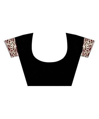Women's Embroidered Fashion Net Saree  With Blouse Piece 4