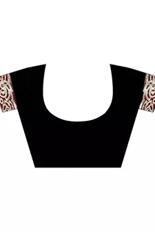 Women's Embroidered Fashion Net Saree  With Blouse Piece