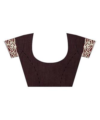 Women's Embroidered Fashion Net Saree  With Blouse Piece 4