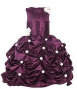 blue cotton Girls Solid Fit and Flare Dress