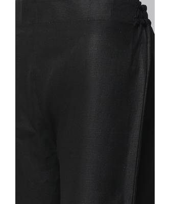 Women Black Gotta Patti Kurta with Pant & Foil Printed Dupatta 6