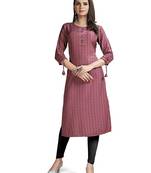 Light-brown printed rayon pakistani-kurtis