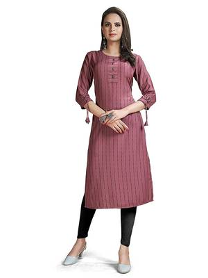 Light-brown printed rayon pakistani-kurtis 4