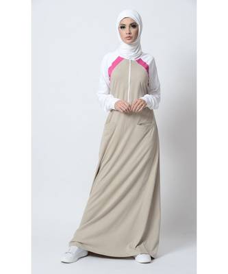Women's Three toned Jersey Sports Abaya dress 1