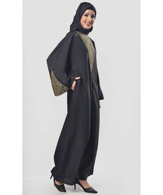 Women's Egyptian cultural Bedouin style front opening Kashibo Abaya dress 2