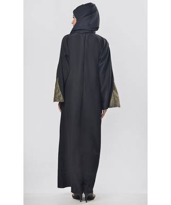 Women's Egyptian cultural Bedouin style front opening Kashibo Abaya dress 3