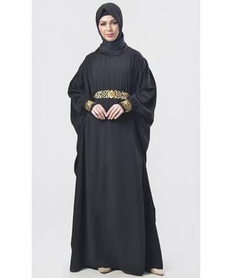 Women's Arabian style Aari work detailing Nida Kaftan Dress 1