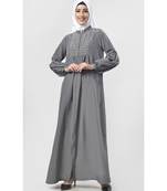 Women's Embedded pearls front open Kashibo Abaya dress
