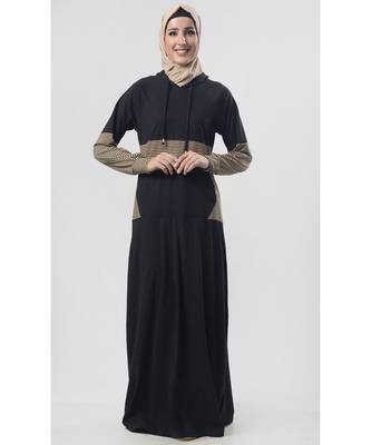 Women's Jersey atripes jogging Abaya 1