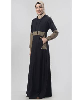 Women's Jersey atripes jogging Abaya 2