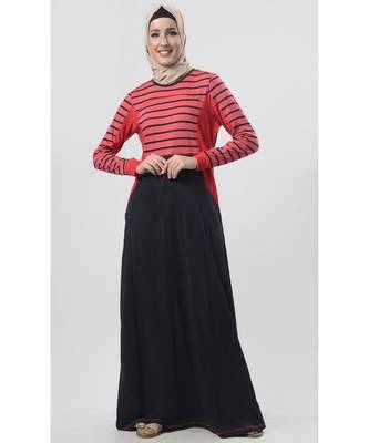 Women's Stripes Everyday Jersey Abaya 1