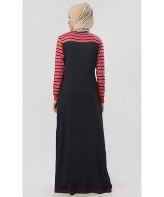Women's Stripes Everyday Jersey Abaya 2