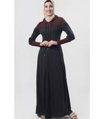 Women's Stripes Hodded Everyday Jersey Abaya