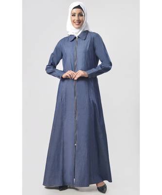 Women's Basic style everyday denim Abaya for winters 1