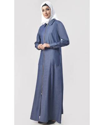 Women's Basic style everyday denim Abaya for winters 2