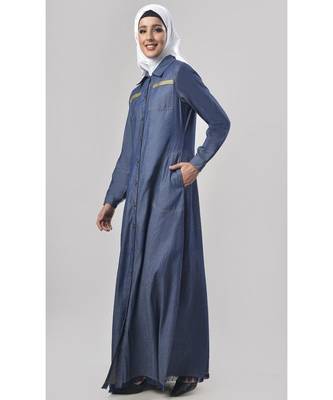 Women's Denim everyday Modest Abaya Jilbab 2