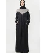 Women's Colorblock button down Jersey Modest Abaya dress