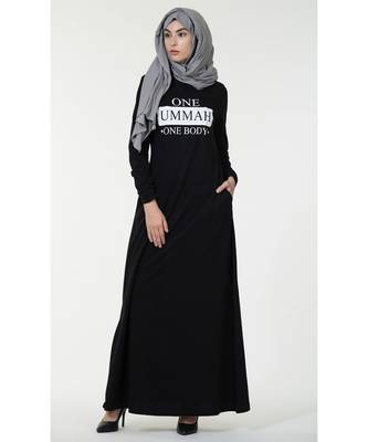 Women's Influencing Text printed everyday Abaya 1