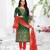Trendmalls Green embroidered jacquard Party Wear Kurta Pant with Dupatta Salwar Suit Set