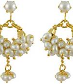 White pearl earrings