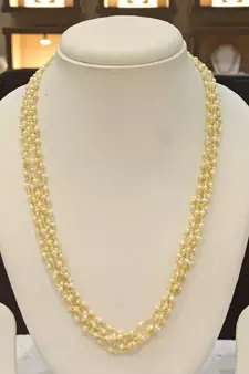 White pearl necklaces
