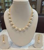 White pearl necklaces