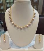 Pink pearl necklaces