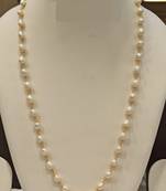 White pearl necklaces