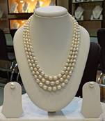 White pearl necklaces