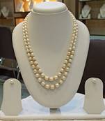 White pearl necklaces
