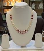 Multicolor pearl necklaces