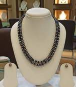 Black pearl necklaces