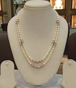 White pearl necklaces