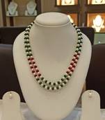 Multicolor pearl necklaces