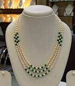 Multicolor pearl necklaces