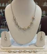 White pearl necklaces