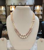 Multicolor pearl necklaces